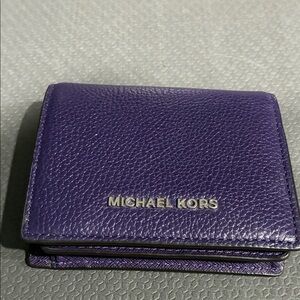 Michael Kors Violet Leather Card Holder